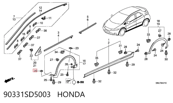  90331SD5003 Honda