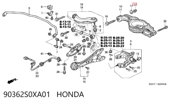  90362S0XA01 Honda