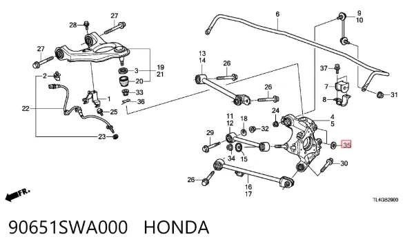  90651SWA000 Honda