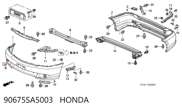  90675SA5003 Honda