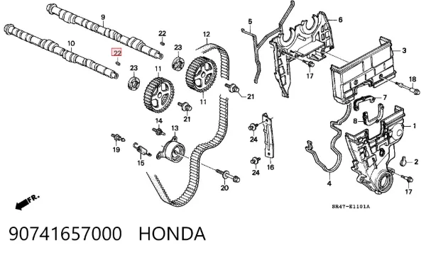  90741657000 Honda