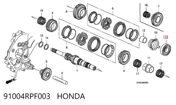 Підшипник КПП 91004RPF003 Honda