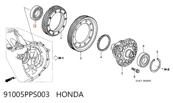 Сайлентблок роздавальної коробки 91005PPS003 Honda