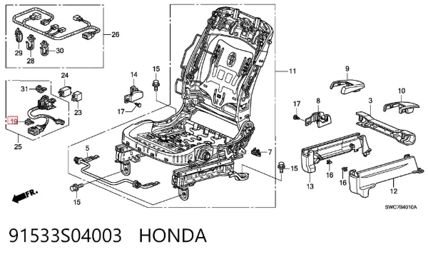  91533S04003 Honda