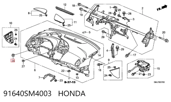  91640SM4003 Honda