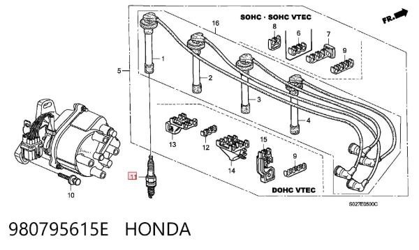 Свічки запалювання 980795615E Honda