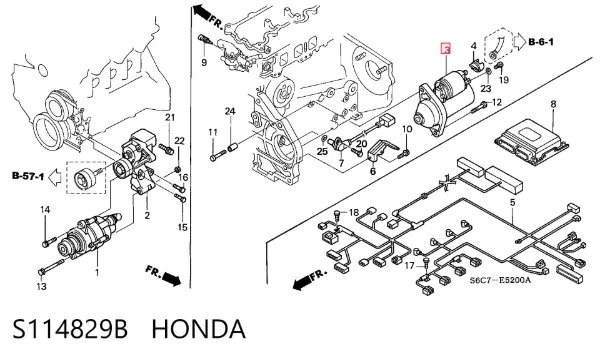 Стартер S114829B Honda