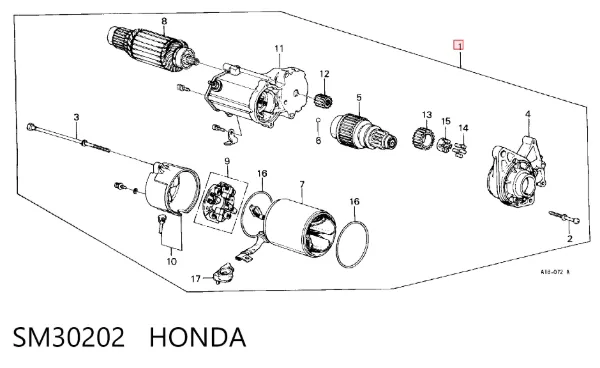 Стартер SM30202 Honda
