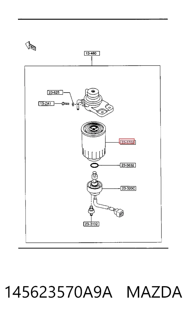 Паливний фільтр 145623570A9A Mazda