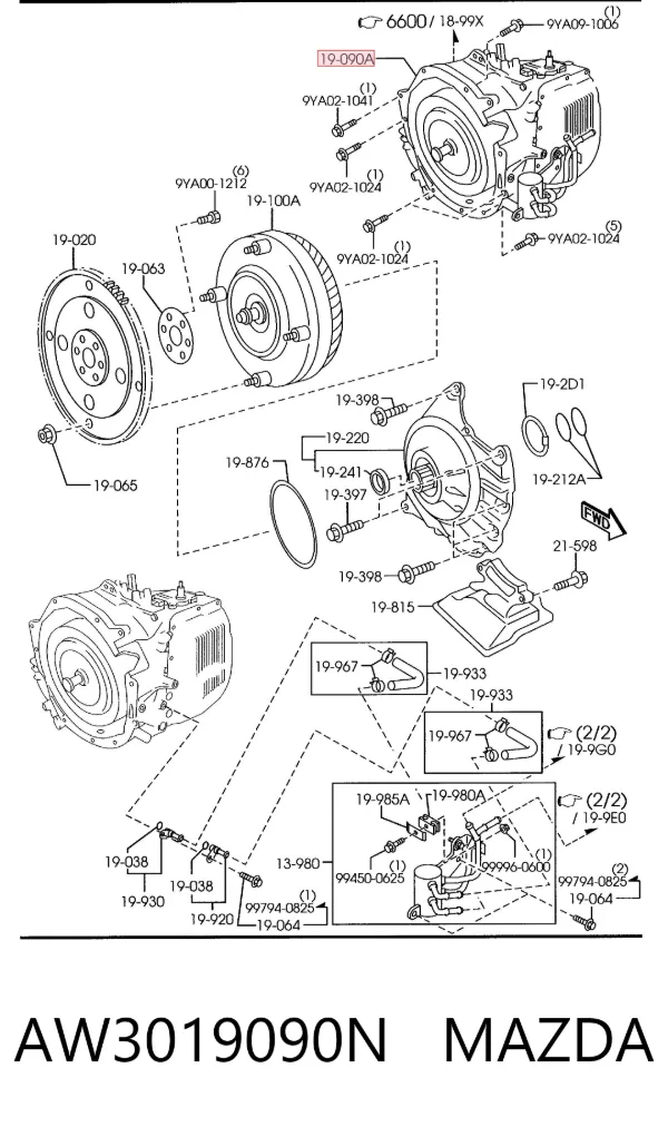 АКПП AW3019090N Mazda