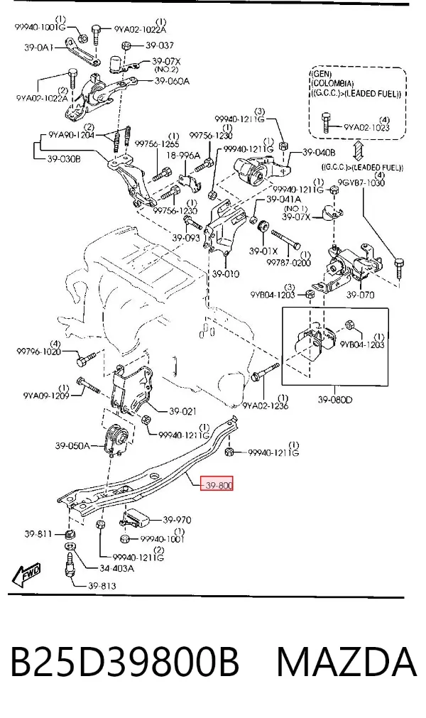 B25D39800B Mazda