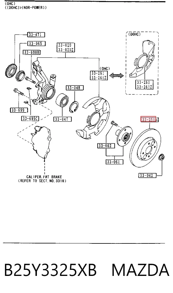 Гальмівні диски передні B25Y3325XB Mazda