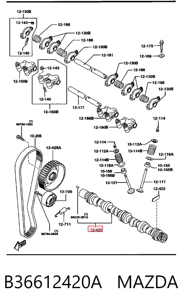 Розподільний вал Mazda 323 S IV