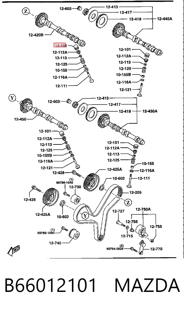 Гідрокомпенсатор B66012101 Mazda