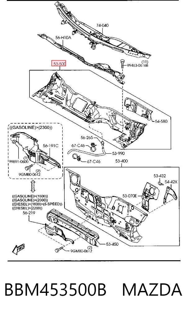  BBM453500B Mazda