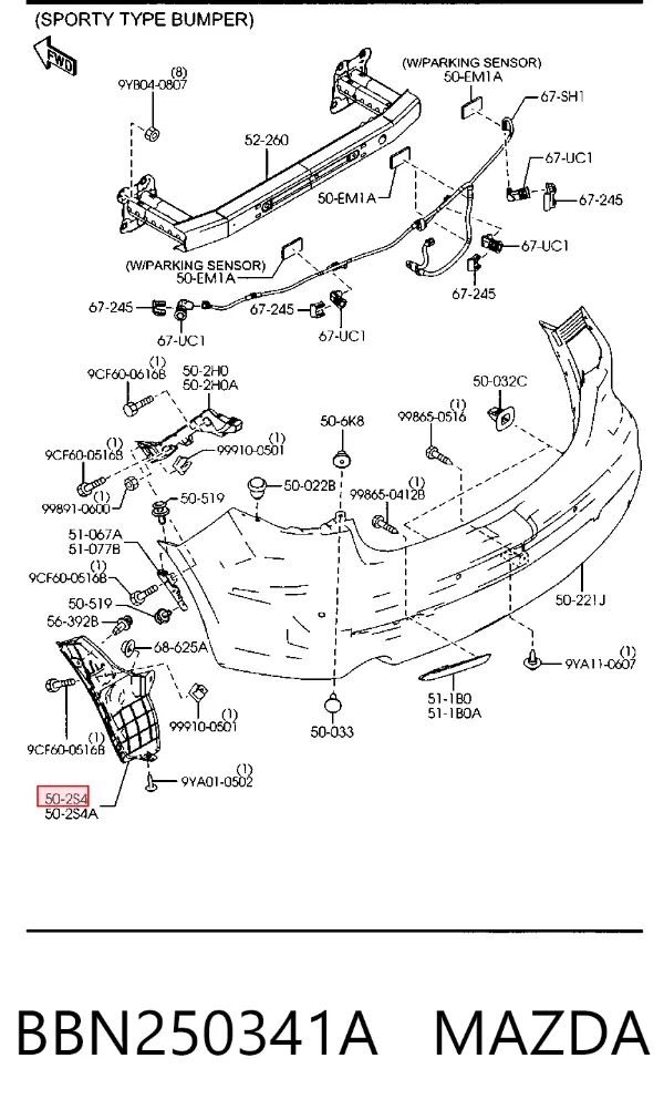  BBN250341A Mazda