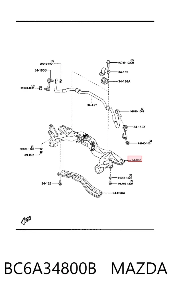 Підрамник передній Mazda 323 S V