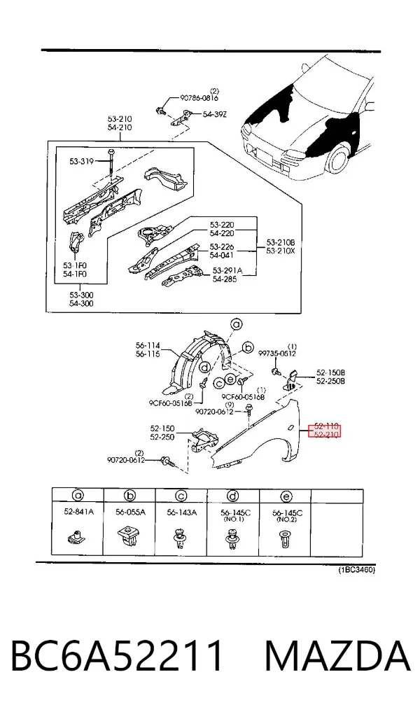 Крило переднє ліве Mazda 323 F V