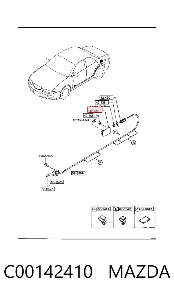 Лючок бензобака Mazda Xedos 6