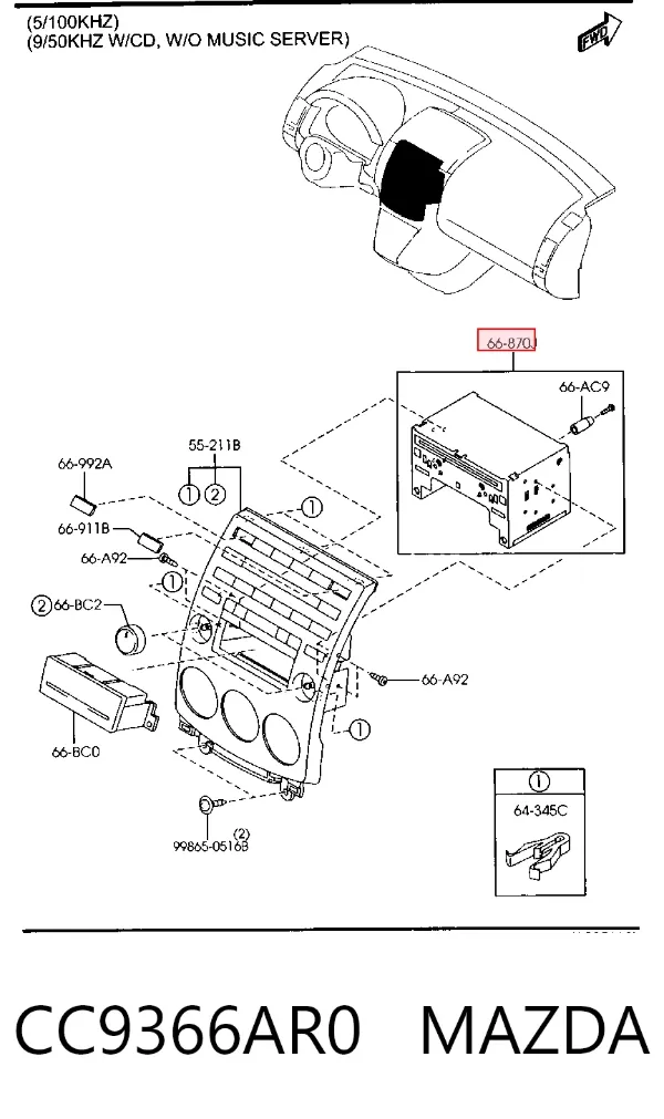 Магнітола Mazda 5 I