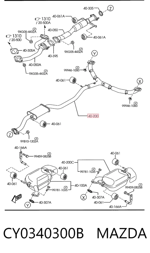  CY0340300B Mazda