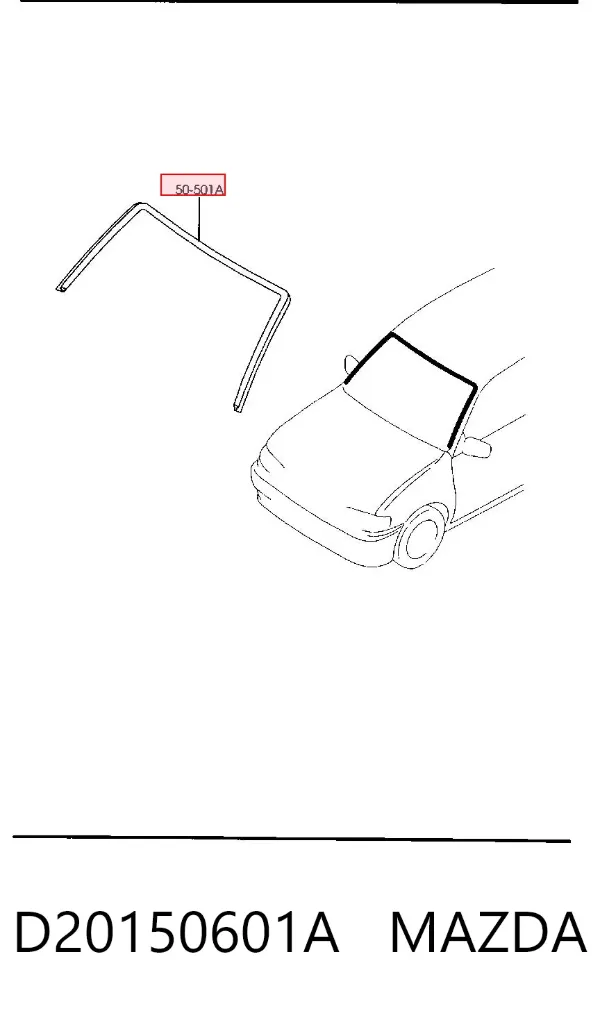 Накладка лобового скла D20150601A Mazda