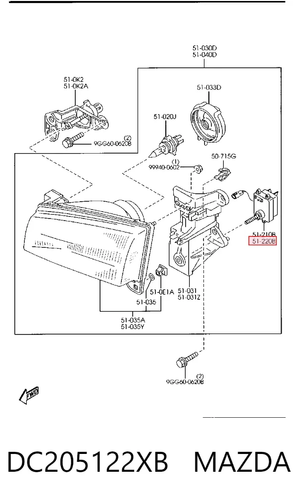 Коректор фар Mazda Demio DW