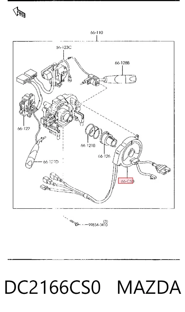 Шлейф керма DC2166CS0 Mazda