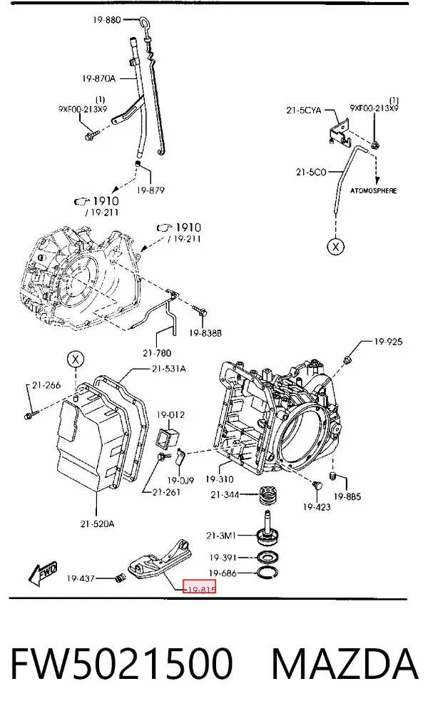 Фільтр АКПП FW5021500 Mazda