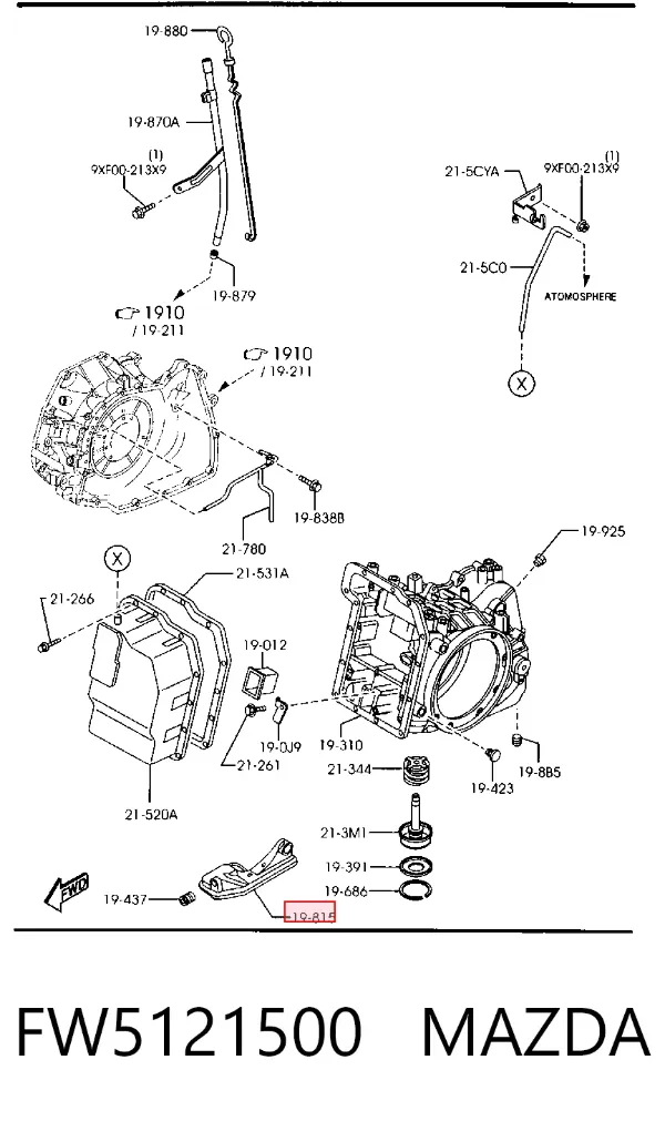 Фільтр АКПП FW5121500 Mazda