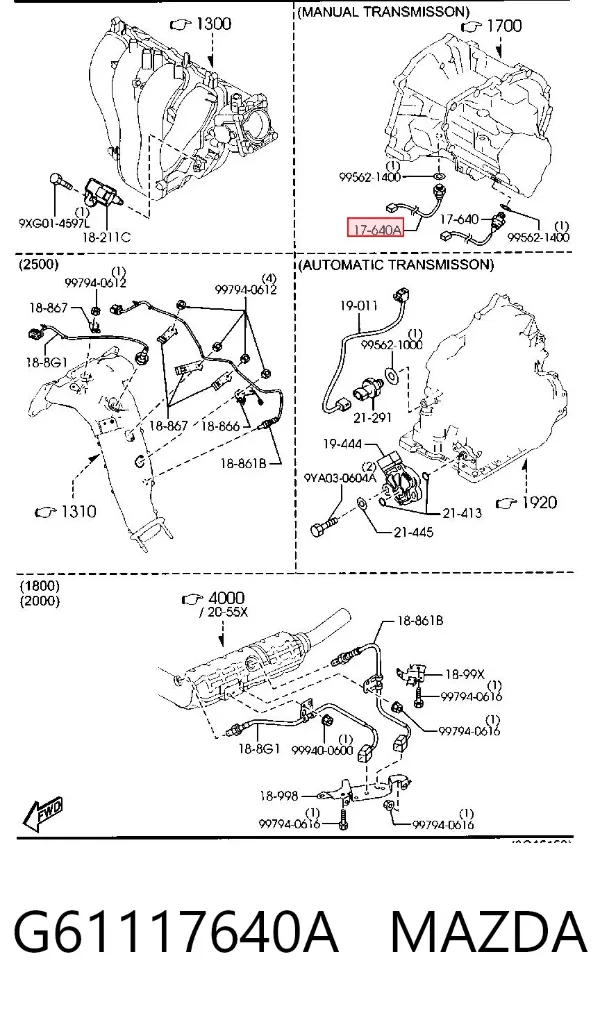  G61117640A Mazda