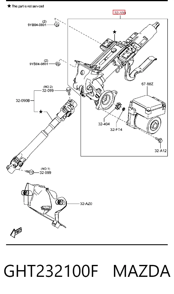 Рульова колонка GHT232100F Mazda