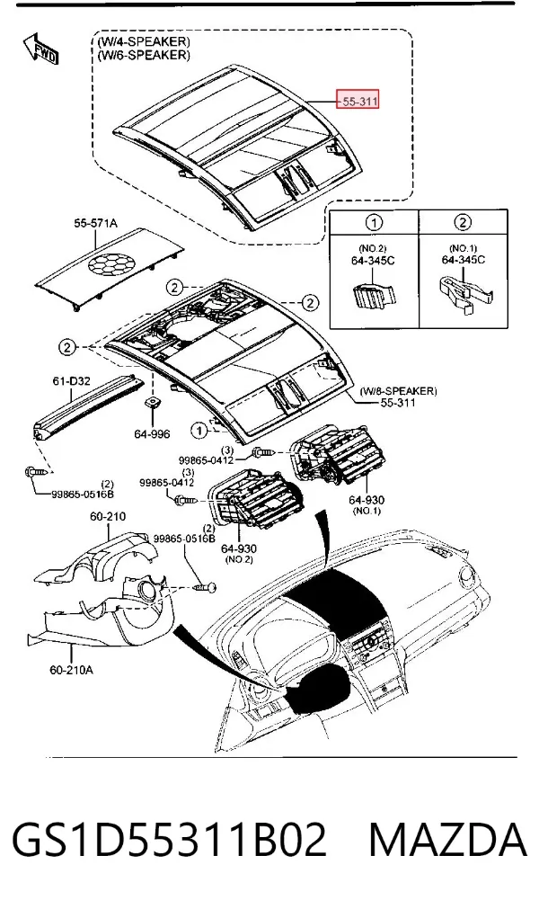  GS1D55311B02 Mazda