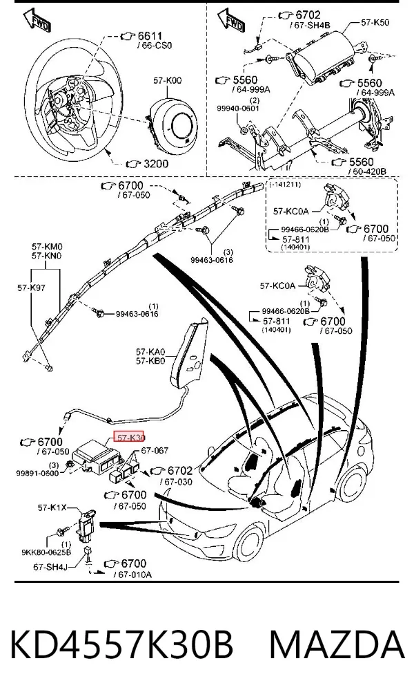  KD4557K30B Mazda