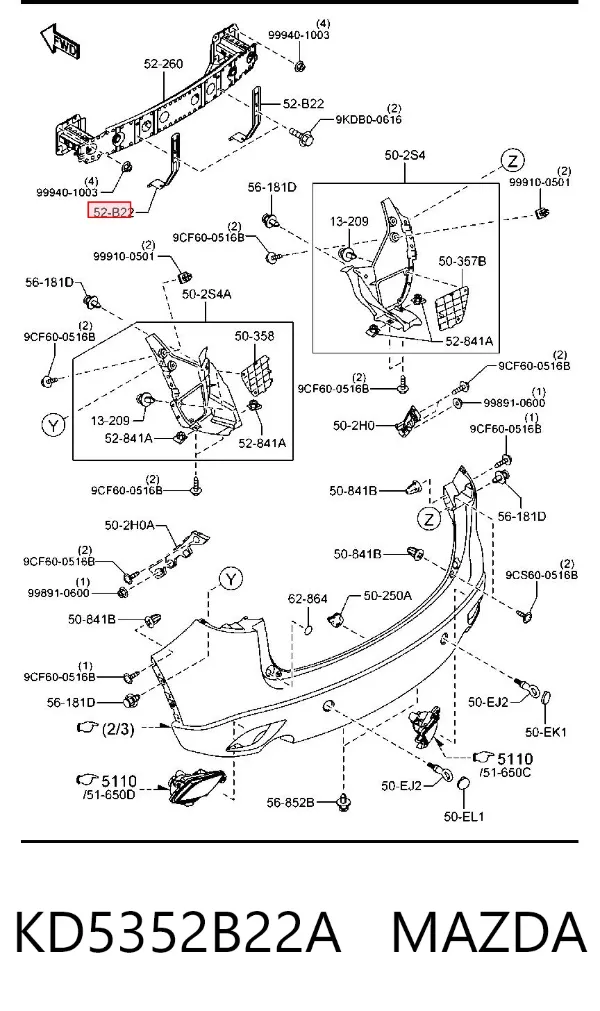  KD5352B22A Mazda