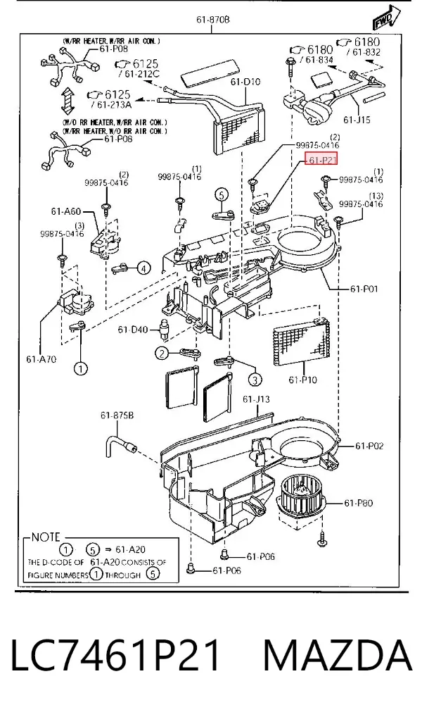  LC7461P21 Mazda