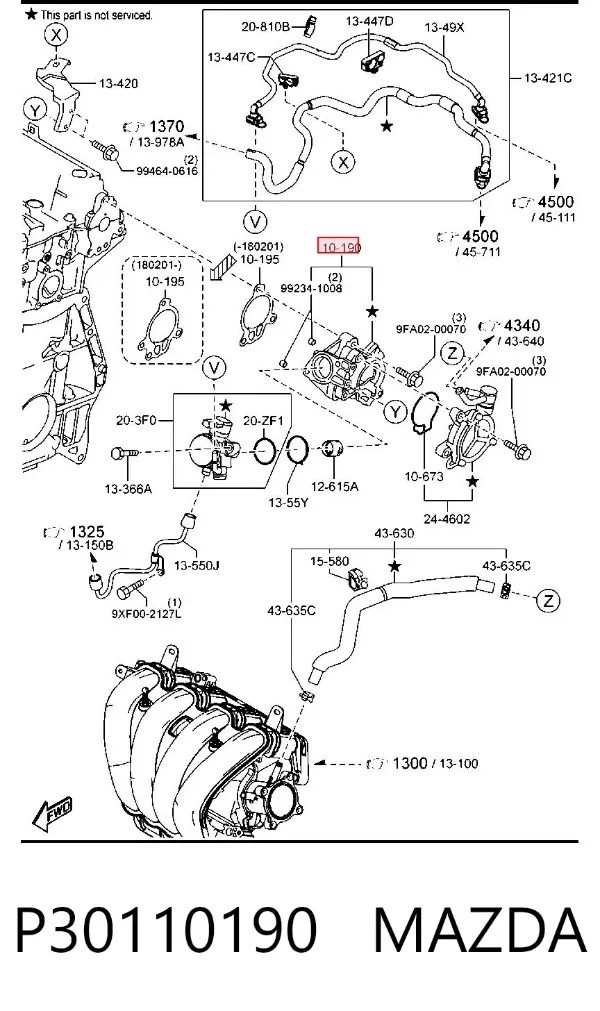 Кронштейн паливного насосу ПНВТ P30110190 Mazda