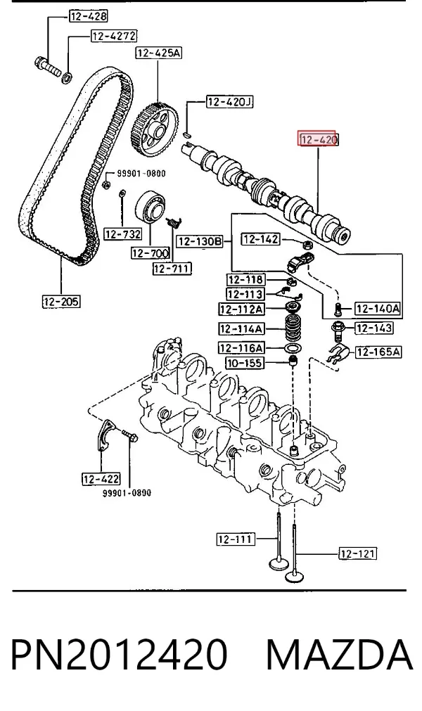 Розподільний вал PN2012420 Mazda