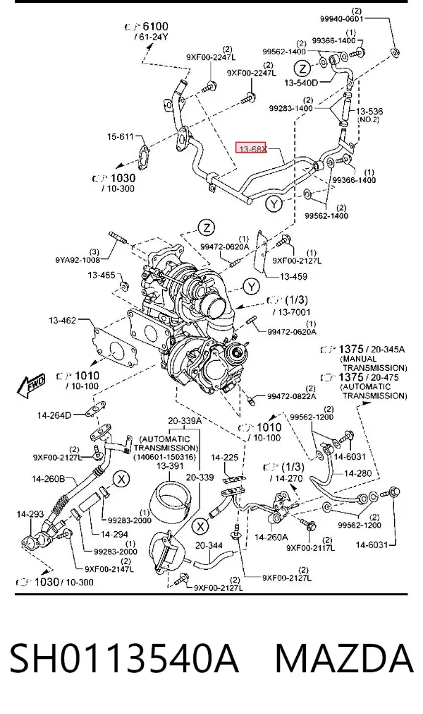  SH0113540A Mazda