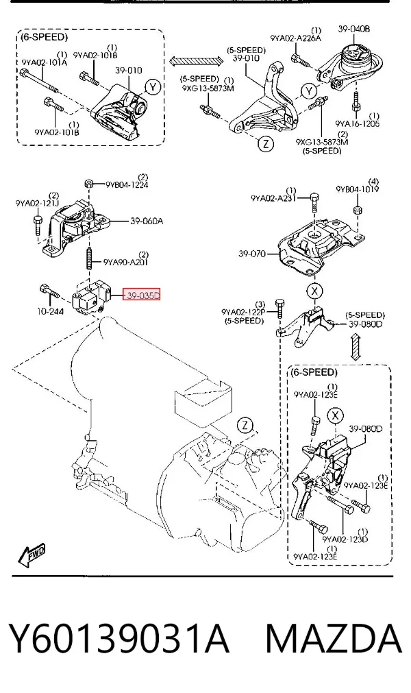  Y60139031A Mazda
