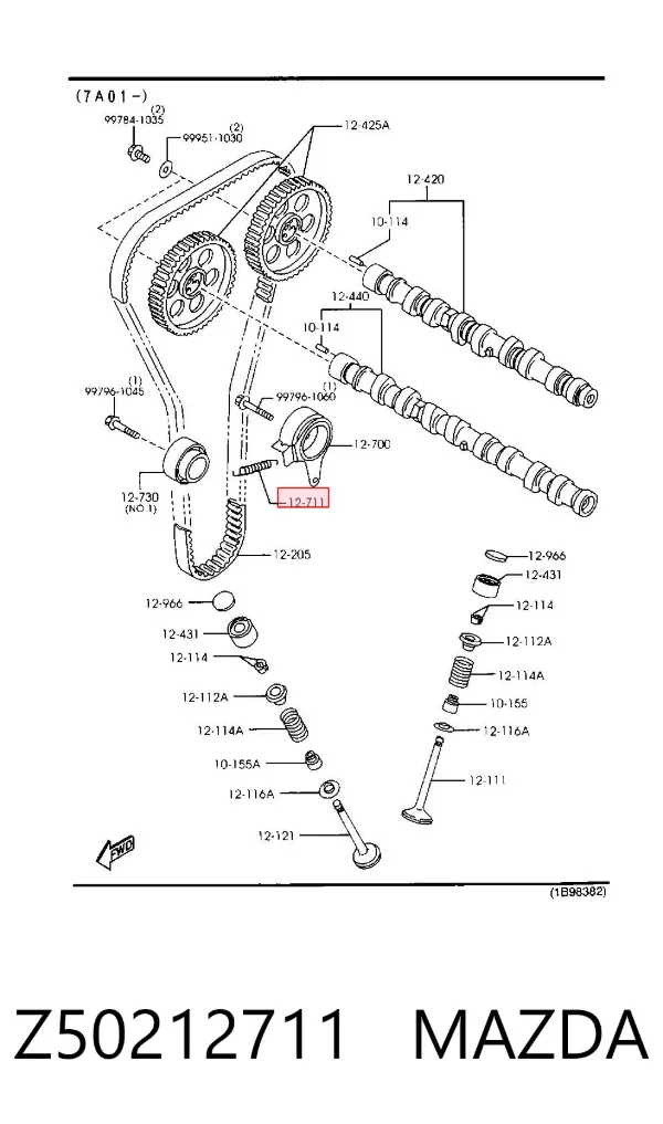 Комплект ГРМ Z50212711 Mazda