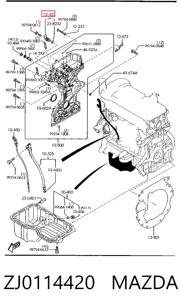 Регулятор фаз газорозподілу ZJ0114420 Mazda