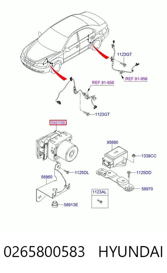 Блок АБС 0265800583 Hyundai/Kia