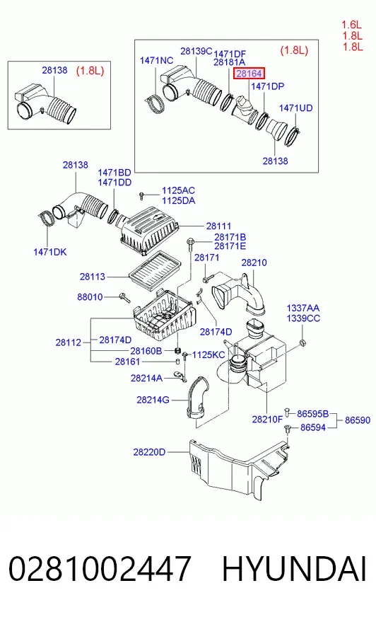 ДМРВ 0281002447 Hyundai/Kia