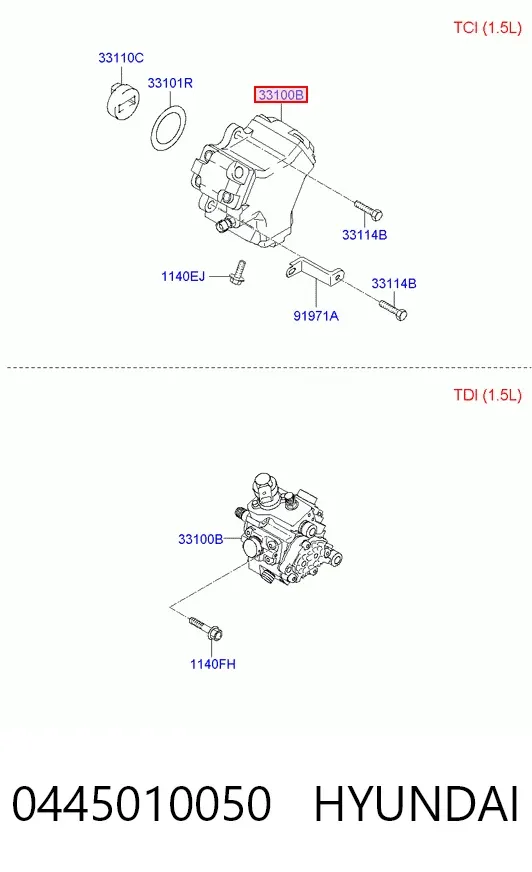 Паливний насос високого тиску 0445010050 Hyundai/Kia