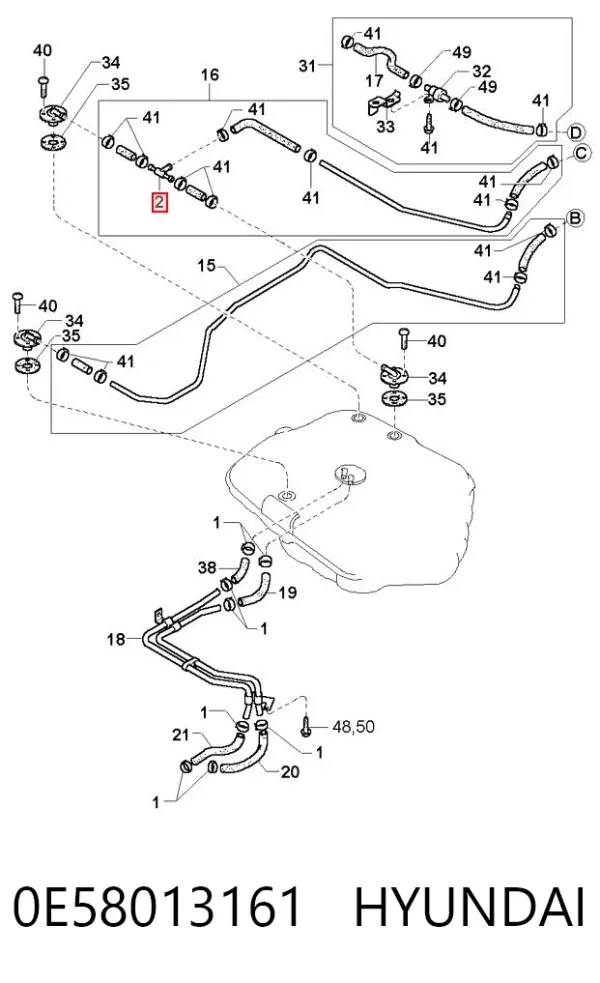  0E58013161 Hyundai/Kia