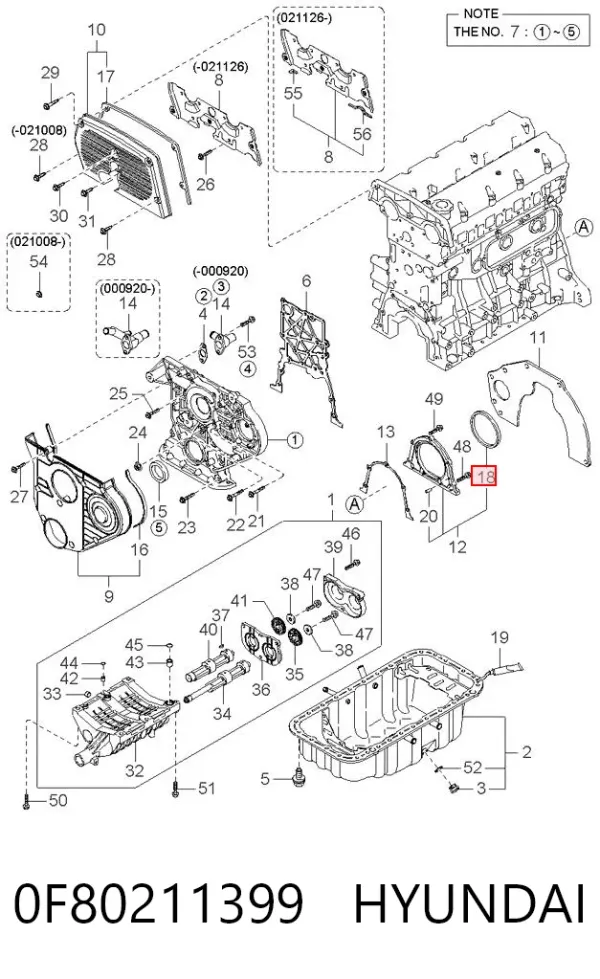Сальник колінвала задній 0F80211399 Hyundai/Kia