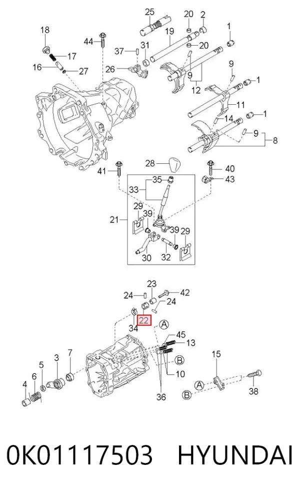  0K01117503 Hyundai/Kia