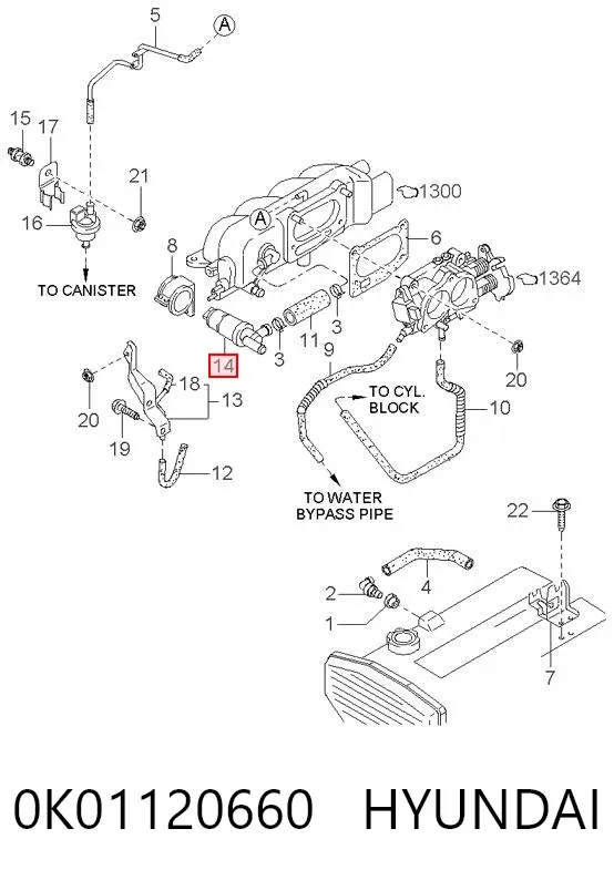 Датчик холостого ходу 0K01120660 Hyundai/Kia