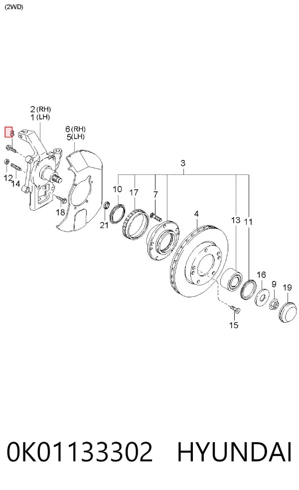  0K01133302 Hyundai/Kia